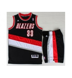 Portland Trail Blazers 33 Scottie Pippen Black Revolution 30 Swingman NBA Jersey Short Suits