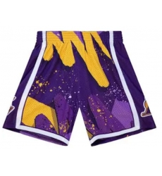 NBA Men Lakers Purple Gold Shorts