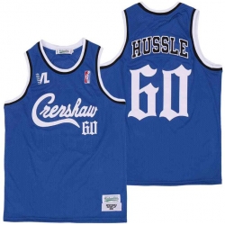 Men 60 Hussle Crenshaw Editon Blue Jersey