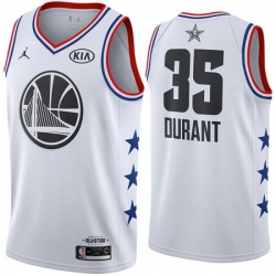 Golden State Warriors 35 Kevin Durant White 2019 NBA All Star Game Jordan Brand Swingman Jersey