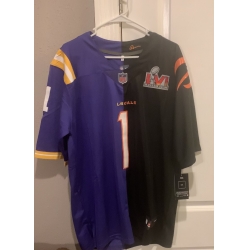 Tigers Bengals Split jersey Customized Black Purple