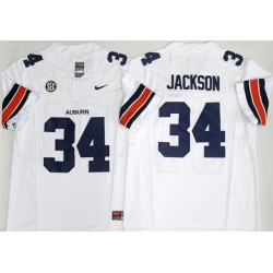 Men Auburn Tigers  34 Bo Jackson White 2026 F U S E  Limited Stitched Jersey
