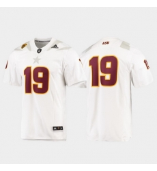 Men Arizona State Sun Devils 19 White Premier Football Jersey