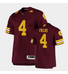 Men Arizona State Sun Devils Evan Fields Premier Maroon Football Jersey