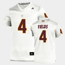 Men Arizona State Sun Devils Evan Fields Replica White Football Jersey