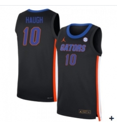 Men Florida Gators  10 Thomas Haugh Black College Basketball Jersey