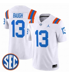 Men Florida Gators 13 Jadan Baugh White 1960s Throwback F U S E Vapor Limited Stitched Football Jersey Men Florida Gators 13 Jadan Baugh White 1960s Throwback F U S E Vapor Limited Stitched Football Jersey