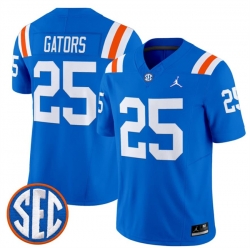 Men Florida Gators  25 Gators Royal  1960s Throwback  F U S E  Vapor Limited Stitched Football Jersey