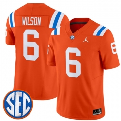 Men Florida Gators  6 Dallas Wilson Orange  1960s Throwback  F U S E  Vapor Limited Stitched Football Jersey