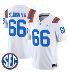 Men Florida Gators 66 Jake Slaughter White 1960s Throwback F U S E Vapor Limited Stitched Football Jersey Men Florida Gators 66 Jake Slaughter White 1960s Throwback F U S E Vapor Limited Stitched Football Jersey