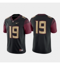 Men Florida State Seminoles 19 Black Game Jersey