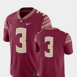 Men Florida State Seminoles 3 Garnet College Football 2018 Game Jersey