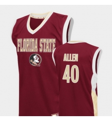 Men Florida State Seminoles Brandon Allen Red Fadeaway College Basketball Jersey