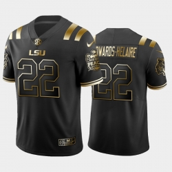 LSU Tiger Clyde Edwards Helaire Black Golden Edition Men'S Jersey