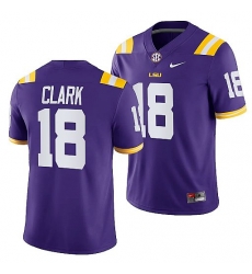 Lsu Tigers Damone Clark Purple College Football Men Jersey