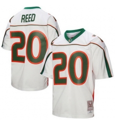 Men Miami Hurricanes Active Player Custom White 2001 Stitched Football Jersey