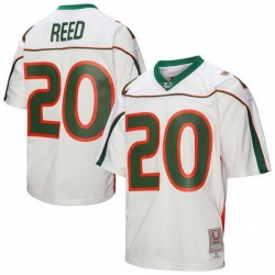 Men Miami Hurricanes Active Player Custom White 2001 Stitched Football Jersey