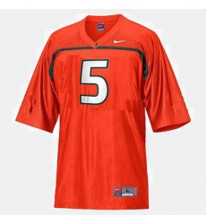 Men Miami Hurricanes Andre Johnson College Football Orange Jersey