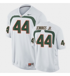 Men Miami Hurricanes Bradley Jennings Jr. Game White College Football Jersey