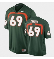 Men Miami Hurricanes Sam Fishman Game Green College Football Jersey