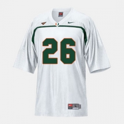 Men Miami Hurricanes Sean Taylor College Football White Jersey