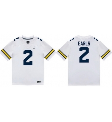 Men Michigan Wolverines 2 Shamari Earls White Stitched Baseball Jersey Men Michigan Wolverines 2 Shamari Earls White Stitched Baseball Jersey