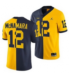 Michigan Wolverines 2021 22 Josh Ross Navy Maize Split Edition College Football Jersey