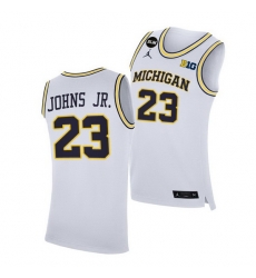 Michigan Wolverines Brandon Johns Jr. 2021 Big Ten Regular Season Champions Blm White Jersey