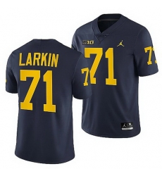 Michigan Wolverines Dylan Larkin Navy Red Wings Player College Football Jersey