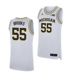 Michigan Wolverines Eli Brooks White Replica Jersey