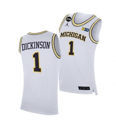 Michigan Wolverines Hunter Dickinson 2021 Big Ten Regular Season Champions Blm White Jersey