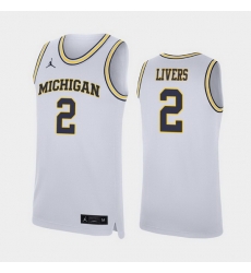 Michigan Wolverines Isaiah Livers White Replica Men'S Jersey