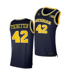 Michigan Wolverines Will Tschetter Navy 2021 Class Jersey