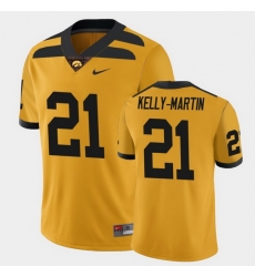 Men Iowa Hawkeyes Ivory Kelly Martin College Football Gold Alternate Game Jersey