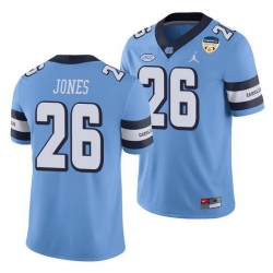 North Carolina Tar Heels D.J. Jones Carolina Blue 2021 Orange Bowl Game Jersey