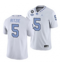 North Carolina Tar Heels Jahvaree Ritzie White Game Football Replica Jersey