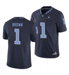 North Carolina Tar Heels Khafre Brown Navy College Football Men'S Jersey