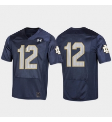 Men Notre Dame Fighting Irish 12 Navy 150Th Anniversary College Football Jersey