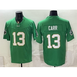 Men Notre Dame Fighting Irish  13 Riley Leonard Green F U S E  Limited Stitched Jersey
