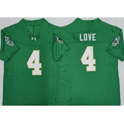 Men Notre Dame Fighting Irish  4 Jeremiyah Love Green 2026 F U S E  Limited Stitched Jersey