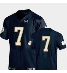 Men Notre Dame Fighting Irish 7 Navy College Football Authentic Performance Jersey