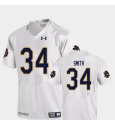 Men Notre Dame Fighting Irish Jahmir Smith 34 White College Football Replica Jersey