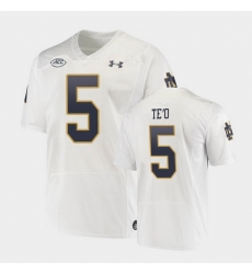 Men Notre Dame Fighting Irish Manti Te'O Replica White College Football Playoff Jersey