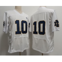 Men Notre Dame Fighting Irish Sam Hartman #10 White 2023 Stitched Jersey no name