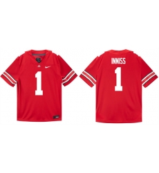 Men Ohio State Buckeyes  1 Brandon Inniss Scarlet Stitched Jersey