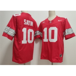 Men Ohio State Buckeyes  10 Julian Sayin Red F U S E  Limited Stitched Jersey