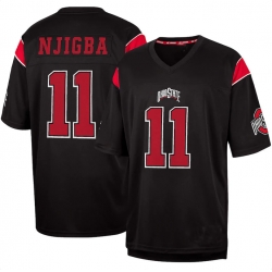 Men Ohio State Buckeyes  11 Jaxon Smith Njigba Black Colosseum Fashion Stitched Jersey