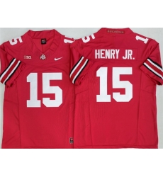 Men Ohio State Buckeyes  15 Chris Henry Jr Red 2025 F U S E  Limited Stitched Jersey