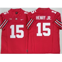 Men Ohio State Buckeyes  15 Chris Henry Jr Red 2025 F U S E  Limited Stitched Jersey
