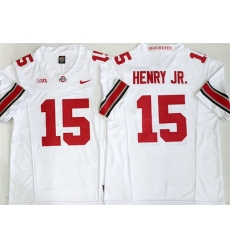 Men Ohio State Buckeyes 15 Chris Henry Jr White 2025 F U S E Limited Stitched Jersey Men Ohio State Buckeyes 15 Chris Henry Jr White 2025 F U S E Limited Stitched Jersey
